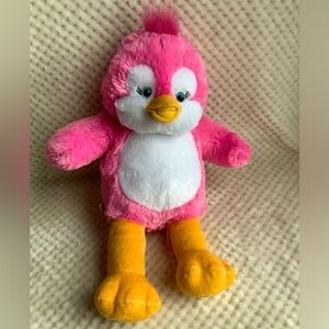 Build A Bear Workshop Pink White Plush Duck Chick Penguin Stuffed Animal 2013